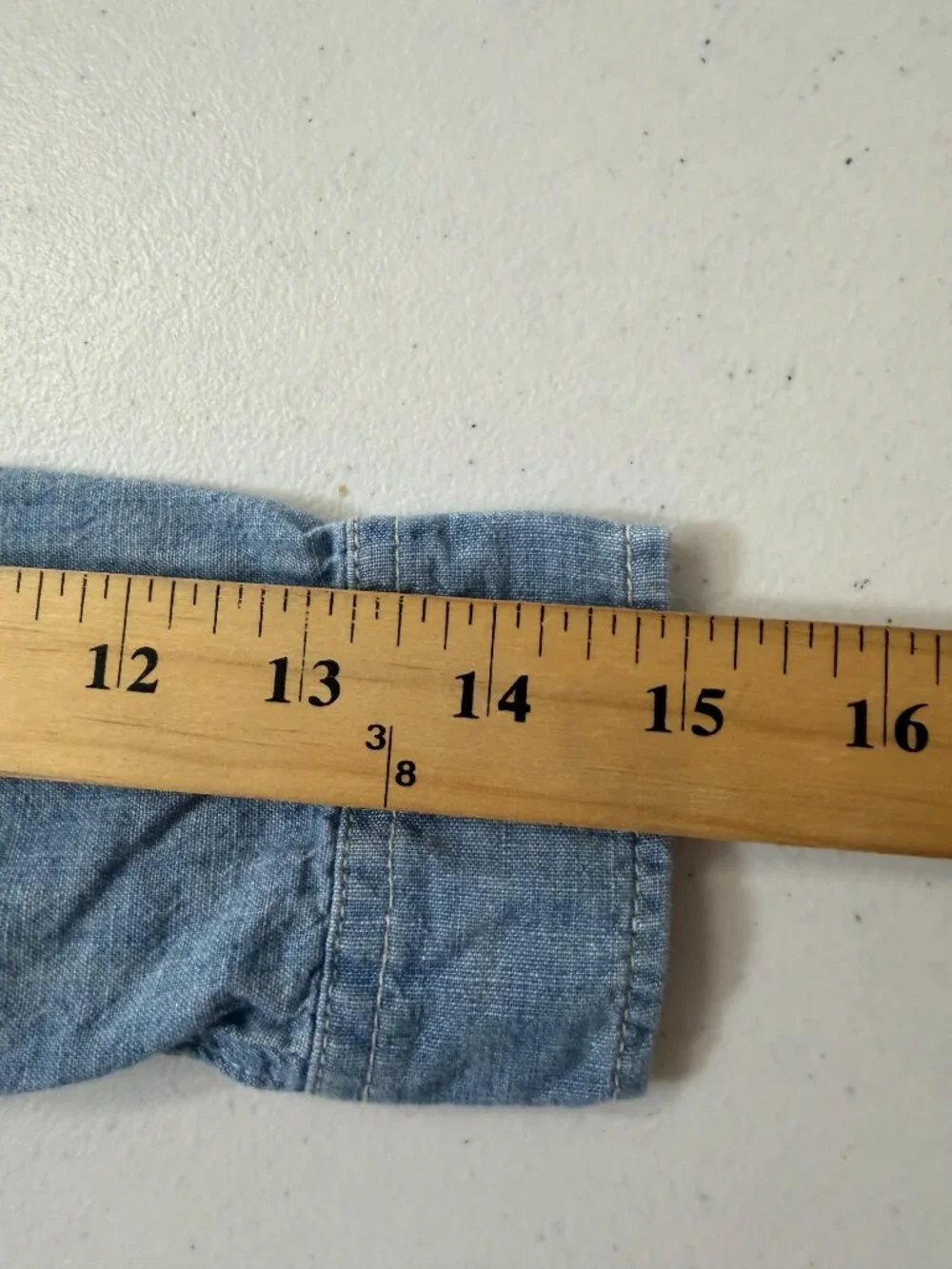 Polo Ralph Lauren Girls Size 5 Chambray Pleated Tuxedo Button Down Shirt